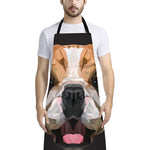 Geometric English Bulldog Print Bib Apron With Pocket