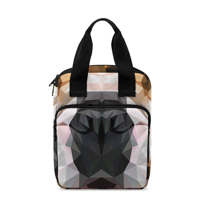 Geometric English Bulldog Print Bible Tote Bag