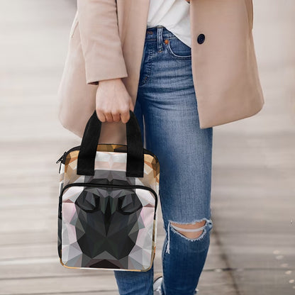Geometric English Bulldog Print Bible Tote Bag