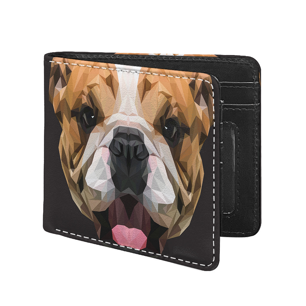 Geometric English Bulldog Print Bifold Wallet