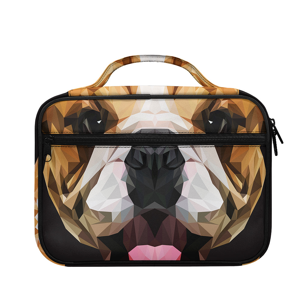 Geometric English Bulldog Print Briefcase Bible Bag