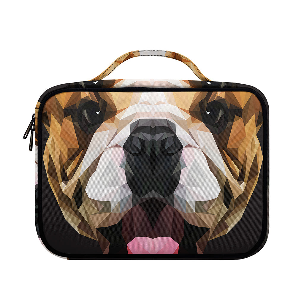 Geometric English Bulldog Print Briefcase Bible Bag