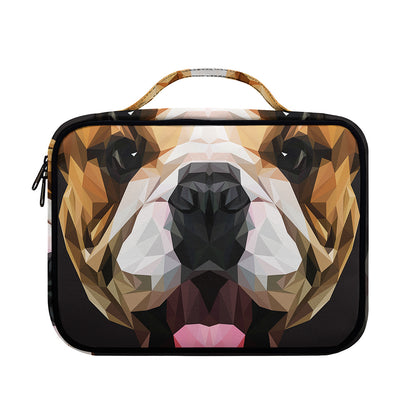 Geometric English Bulldog Print Briefcase Bible Bag