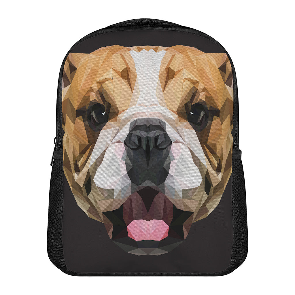 Geometric English Bulldog Print Casual Backpack