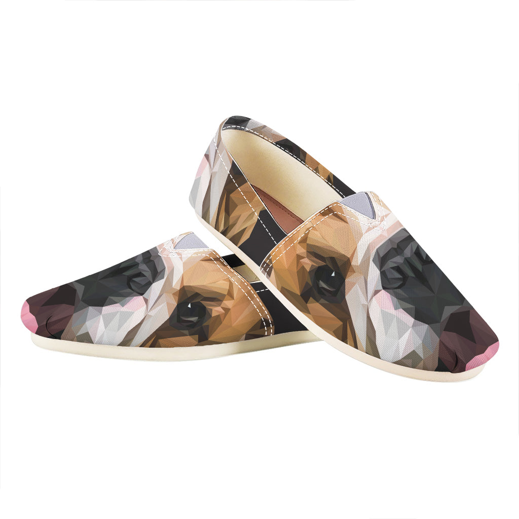 Geometric English Bulldog Print Casual Shoes