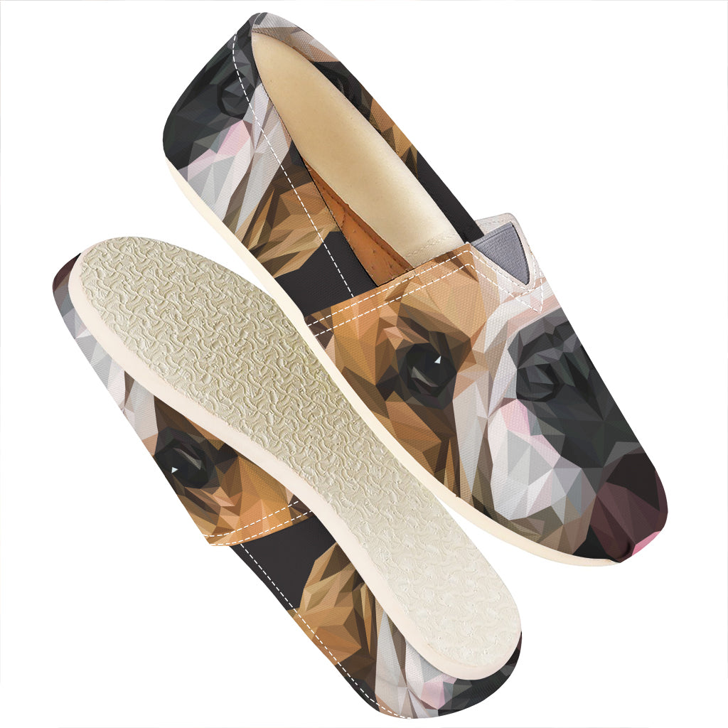 Geometric English Bulldog Print Casual Shoes
