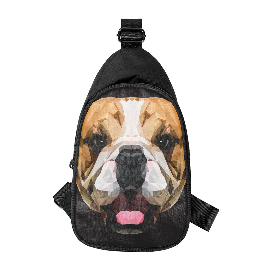 Geometric English Bulldog Print Chest Bag