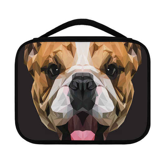 Geometric English Bulldog Print Classic Bible Case