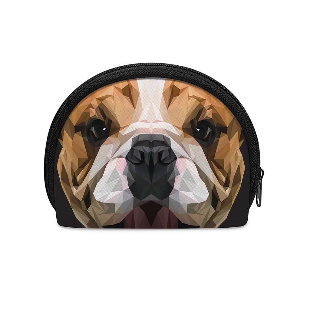 Geometric English Bulldog Print Coin Purse