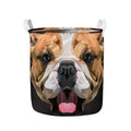 Geometric English Bulldog Print Collapsible Laundry Basket