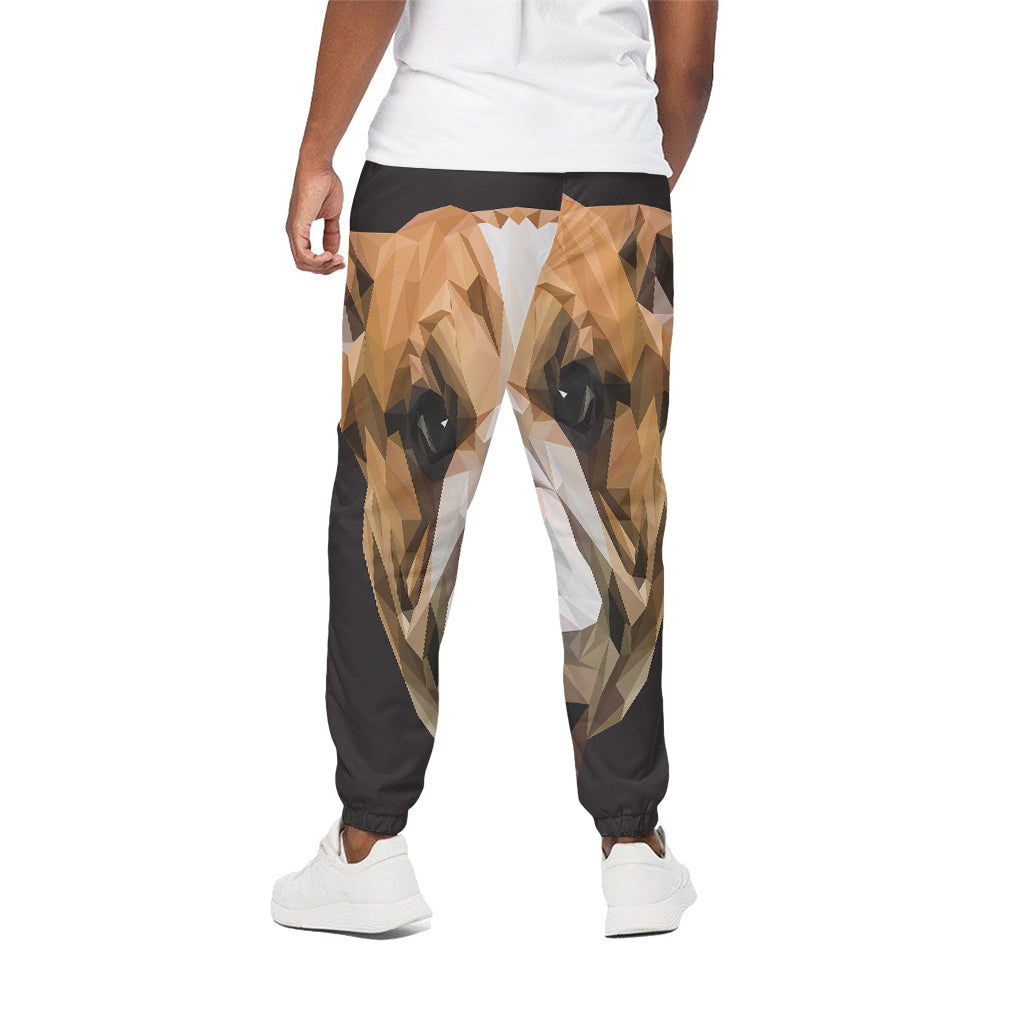 Geometric English Bulldog Print Cotton Pants