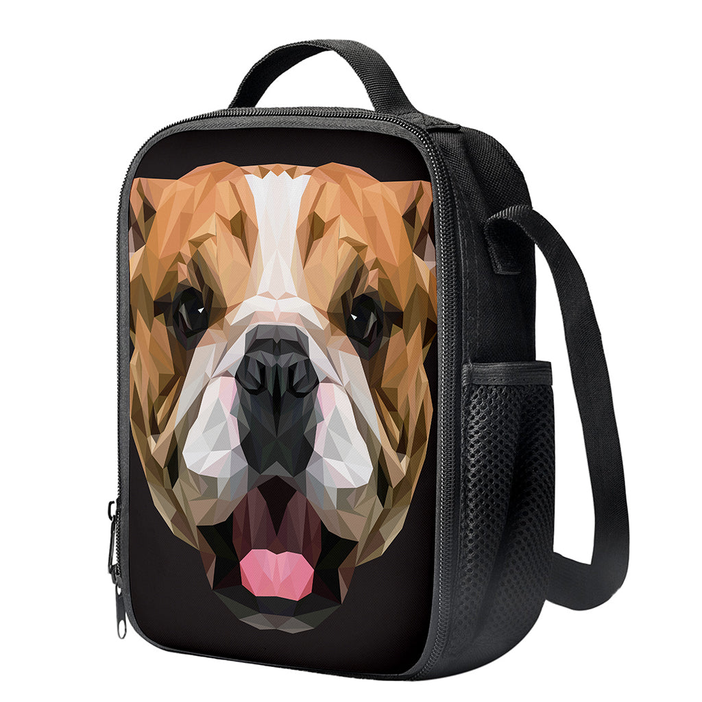 Geometric English Bulldog Print Crossbody Lunch Bag