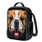 Geometric English Bulldog Print Crossbody Lunch Bag