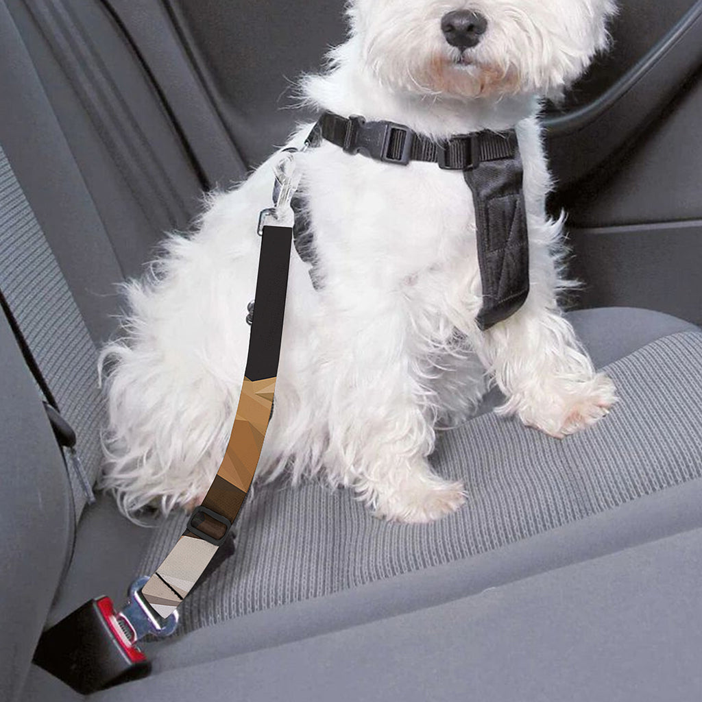Geometric English Bulldog Print Dog Seat Belt