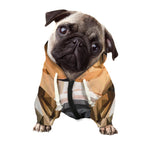 Geometric English Bulldog Print Dog Zip Up Hoodie