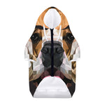 Geometric English Bulldog Print Dog Zip Up Hoodie