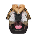 Geometric English Bulldog Print Dog Zip Up Hoodie