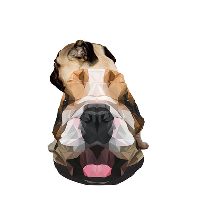 Geometric English Bulldog Print Dog Zip Up Jacket