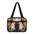 Geometric English Bulldog Print Double Strap Bible Bag