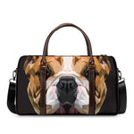 Geometric English Bulldog Print Duffle Bag
