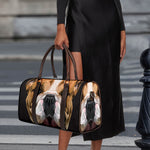 Geometric English Bulldog Print Duffle Bag