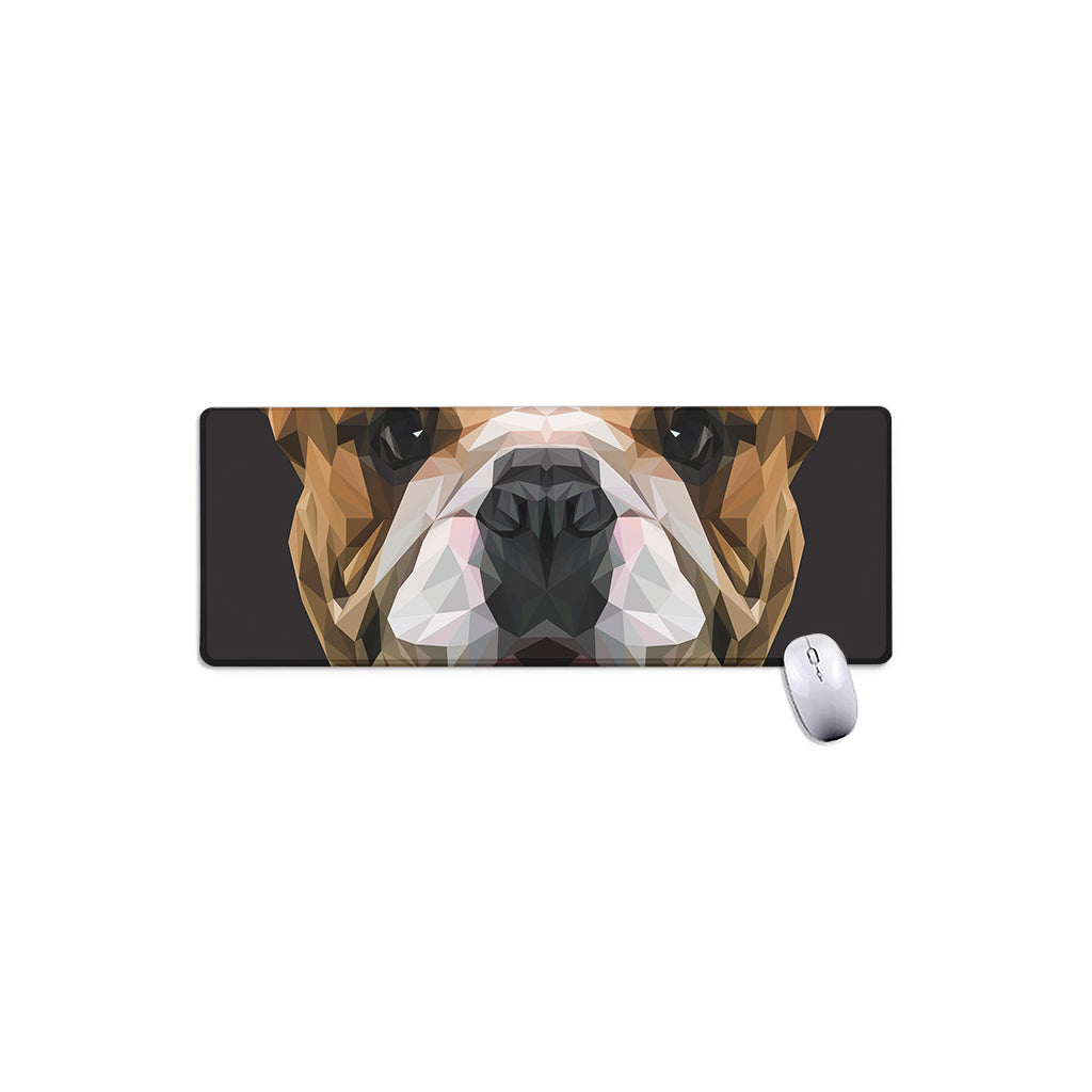 Geometric English Bulldog Print Extended Mouse Pad