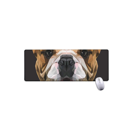 Geometric English Bulldog Print Extended Mouse Pad