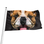 Geometric English Bulldog Print Flag