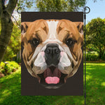 Geometric English Bulldog Print Garden Flag