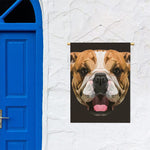 Geometric English Bulldog Print Garden Flag