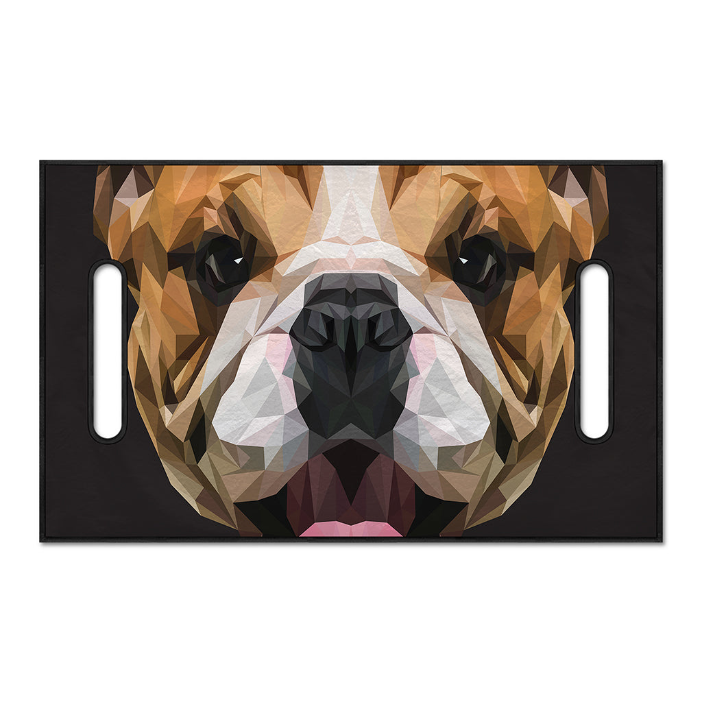 Geometric English Bulldog Print Golf Cart Seat Cover