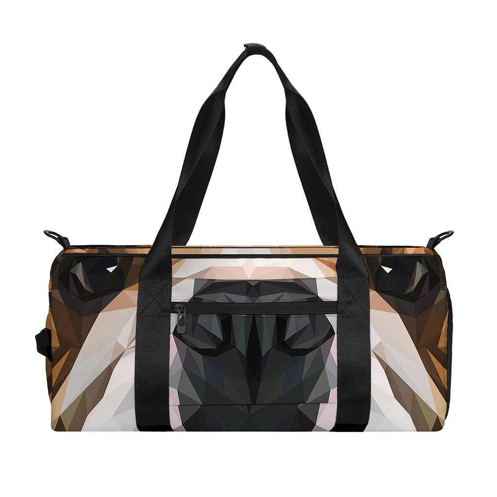 Geometric English Bulldog Print Gym Bag