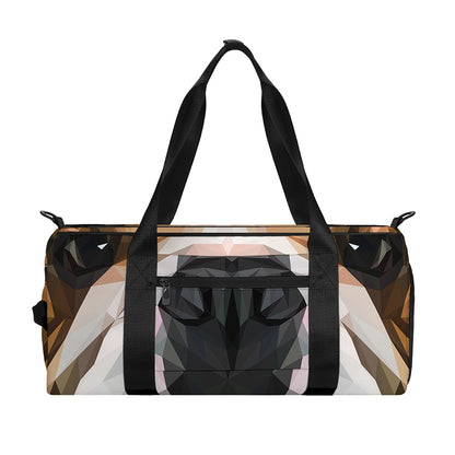 Geometric English Bulldog Print Gym Bag