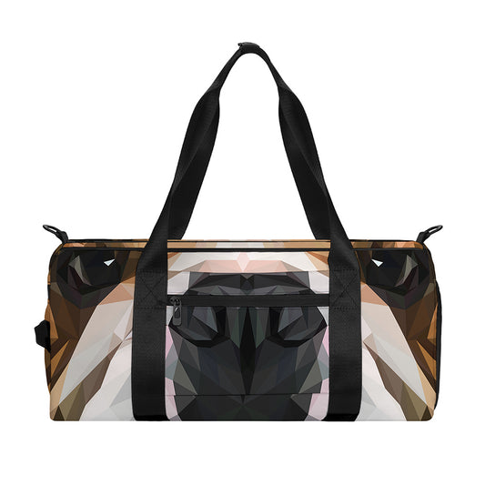 Geometric English Bulldog Print Gym Bag