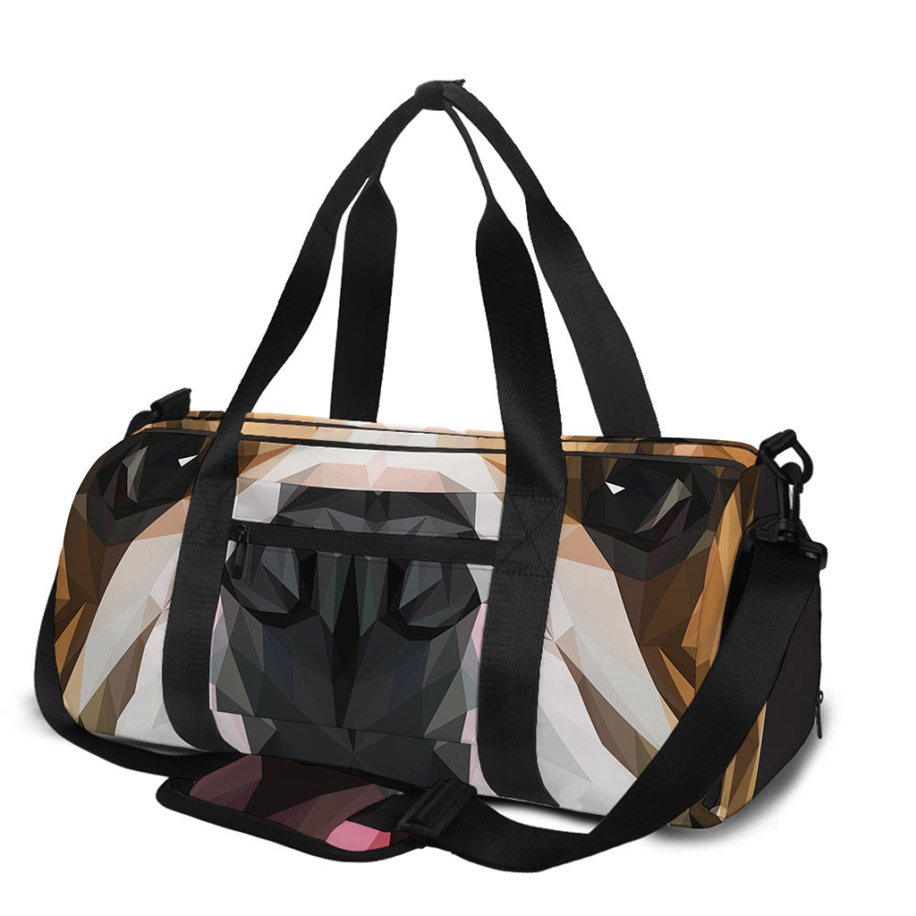Geometric English Bulldog Print Gym Bag
