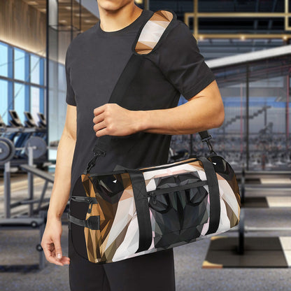 Geometric English Bulldog Print Gym Bag