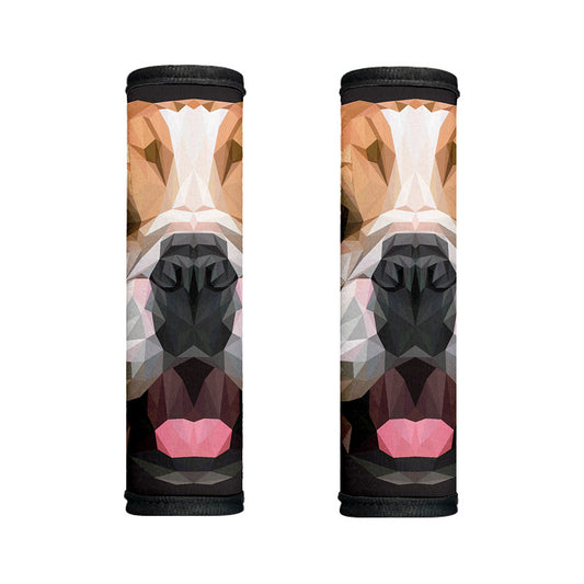 Geometric English Bulldog Print Handle Covers