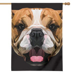 Geometric English Bulldog Print House Flag