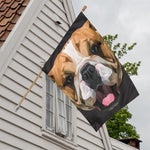 Geometric English Bulldog Print House Flag