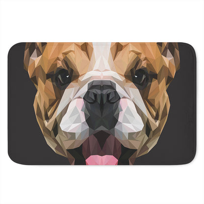 Geometric English Bulldog Print Indoor Door Mat