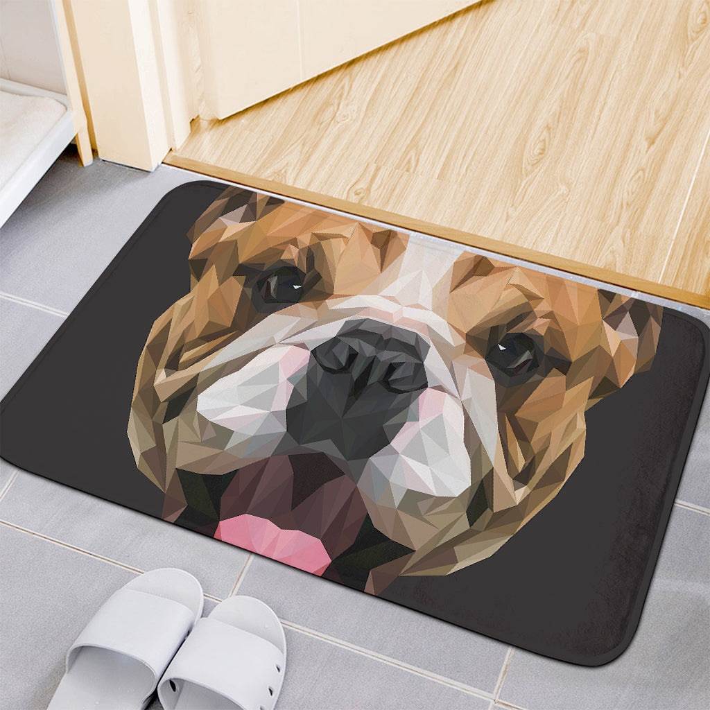 Geometric English Bulldog Print Indoor Door Mat