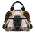 Geometric English Bulldog Print Insulated Lunch Bag