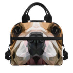 Geometric English Bulldog Print Insulated Lunch Bag