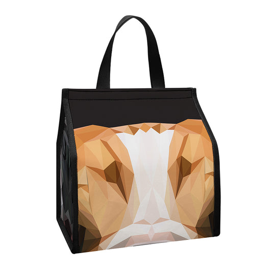 Geometric English Bulldog Print Insulated Lunch Tote
