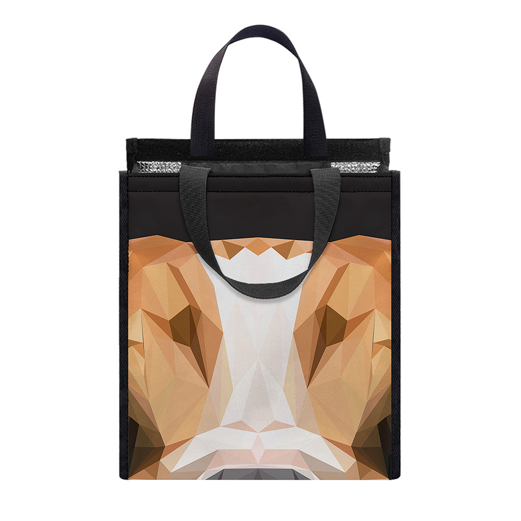 Geometric English Bulldog Print Insulated Lunch Tote