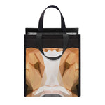 Geometric English Bulldog Print Insulated Lunch Tote