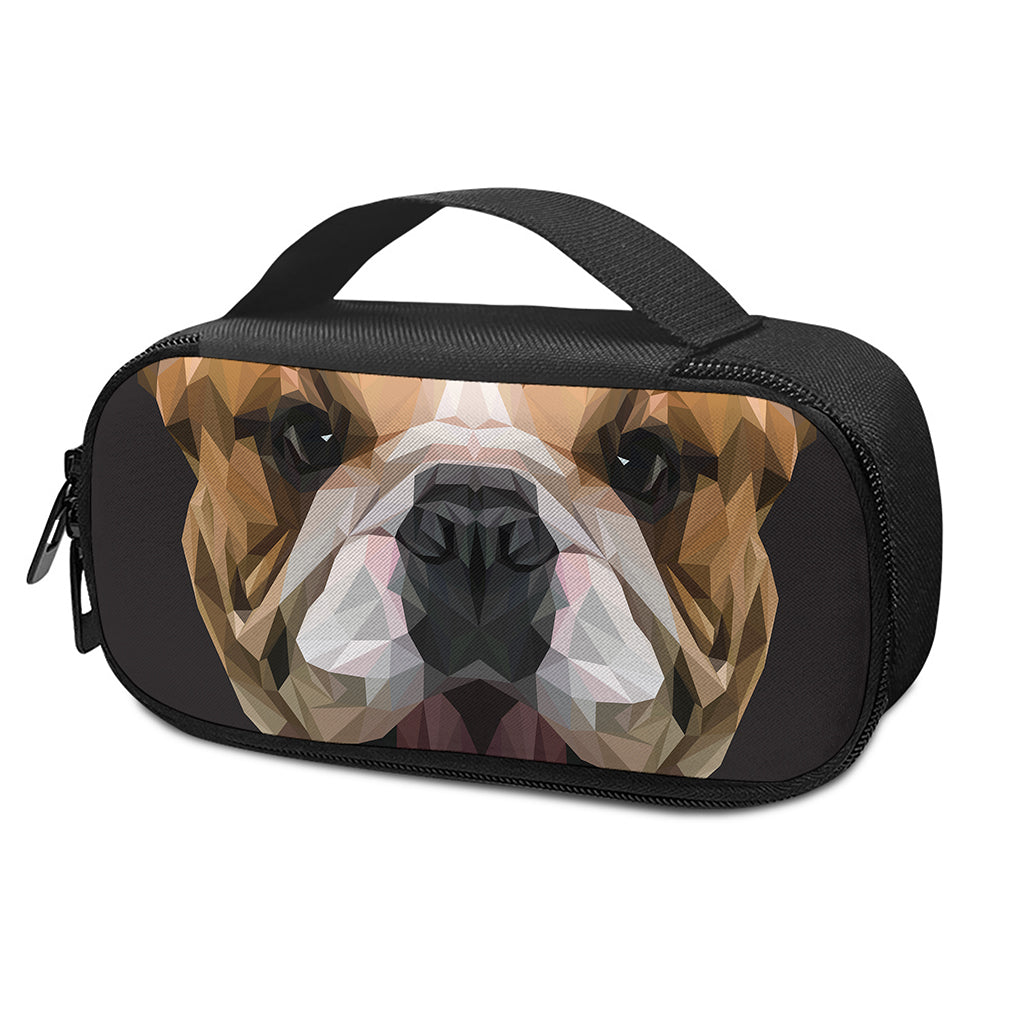 Geometric English Bulldog Print Insulin Cooler Travel Case