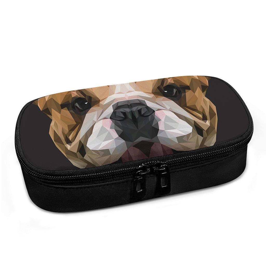 Geometric English Bulldog Print Insulin Cooler Travel Case