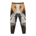 Geometric English Bulldog Print Jogger Pants