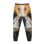Geometric English Bulldog Print Jogger Pants